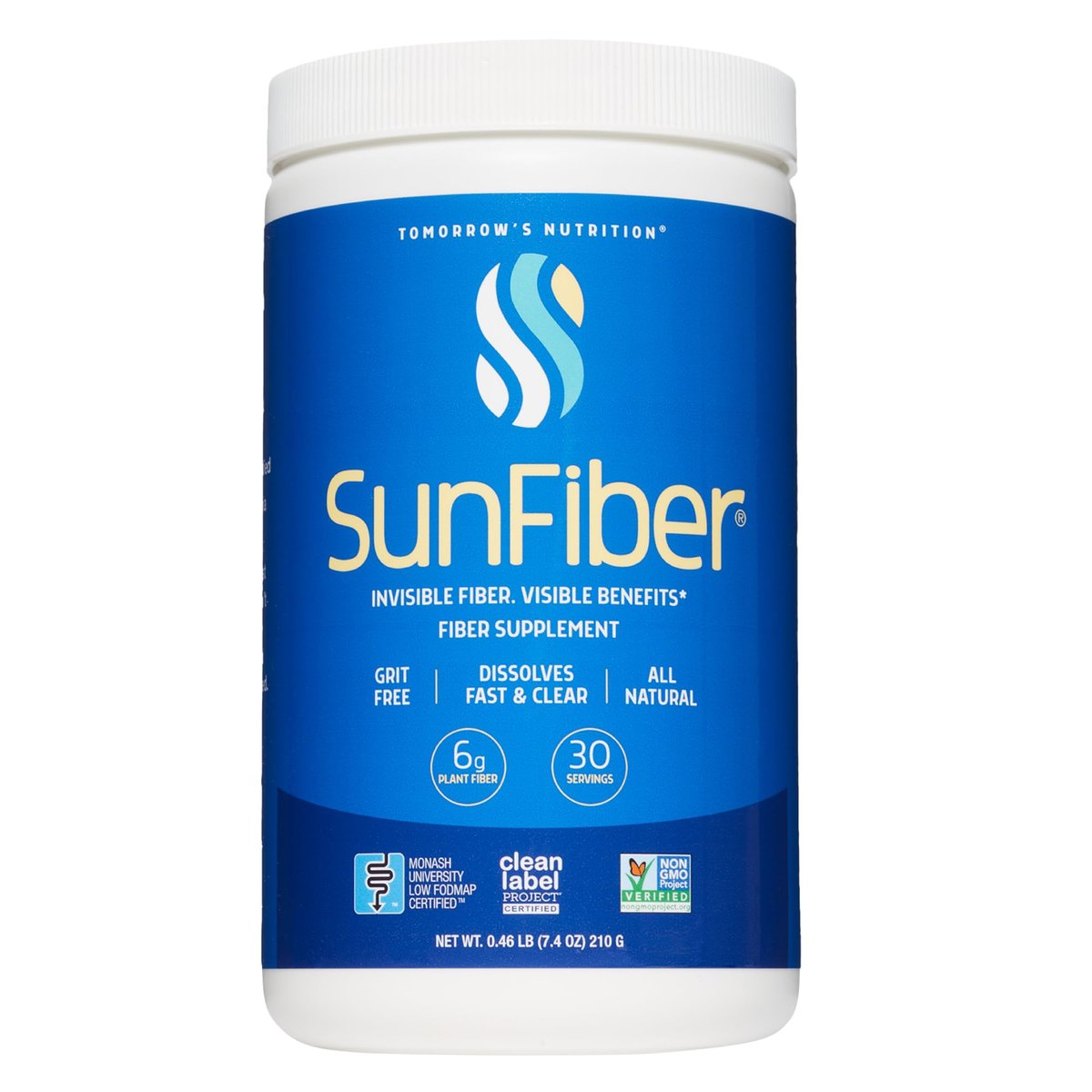 Tomorrow's Nutrition Sunfiber – Präbiotischer Ballaststoff für die Verdauungsgesundheit, GLP-1-freundlich, Low FODMAP, glutenfrei, ungesüßt, 30 Portionen