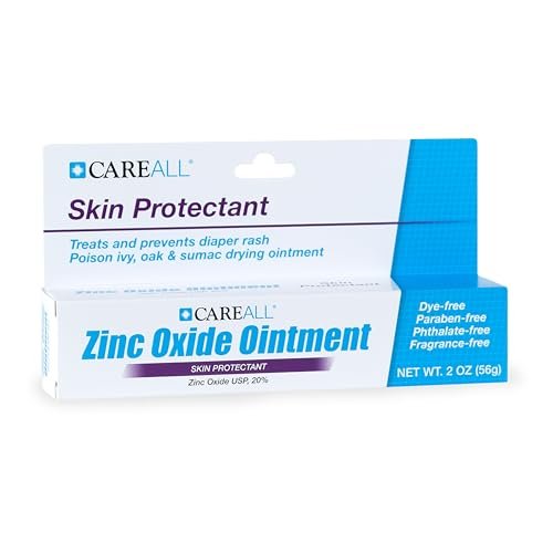 CareAll Zinkoxid 20% Hautschutz-Barrieresalbe 2 oz – Lindert, behandelt und verhindert leichte Hautreizungen bei Windelausschlag – Schützt vor Nässe – Pflegt wunde Haut