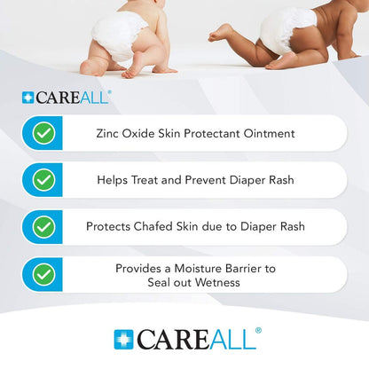 CareAll Zinkoxid 20% Hautschutz-Barrieresalbe 2 oz – Lindert, behandelt und verhindert leichte Hautreizungen bei Windelausschlag – Schützt vor Nässe – Pflegt wunde Haut
