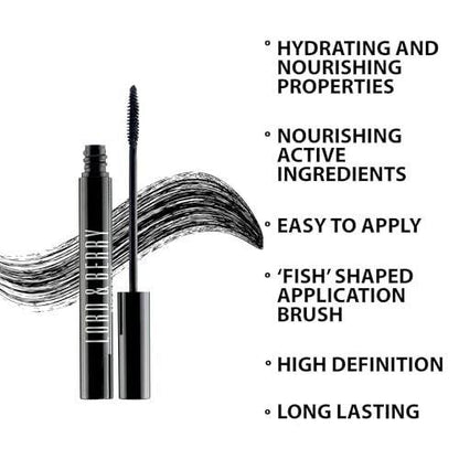 Lord & Berry Back in Black Mascara – Volumen und Länge für kurze Wimpern, tiefschwarz, 0,27 fl oz
