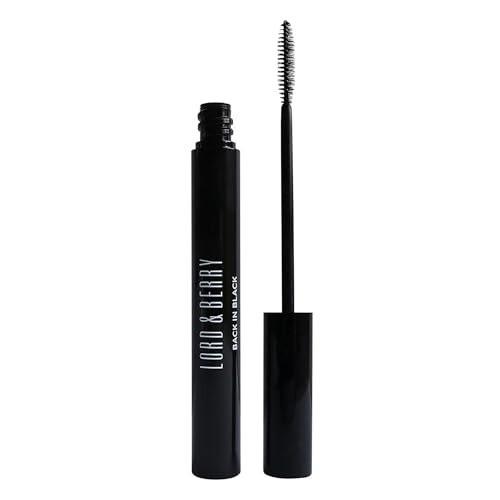 Lord & Berry Back in Black Mascara – Volumen und Länge für kurze Wimpern, tiefschwarz, 0,27 fl oz