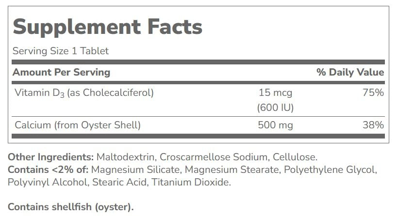 21st Century Calcium 500 Plus Extra D Caplets, 400 Stück – Hochdosiertes Calcium & Vitamin D3 für starke Knochen