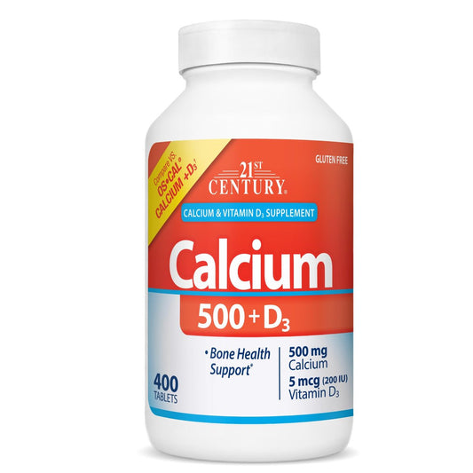 21st Century Calcium 500 mg Plus D3 Tabletten, 400 Stück
