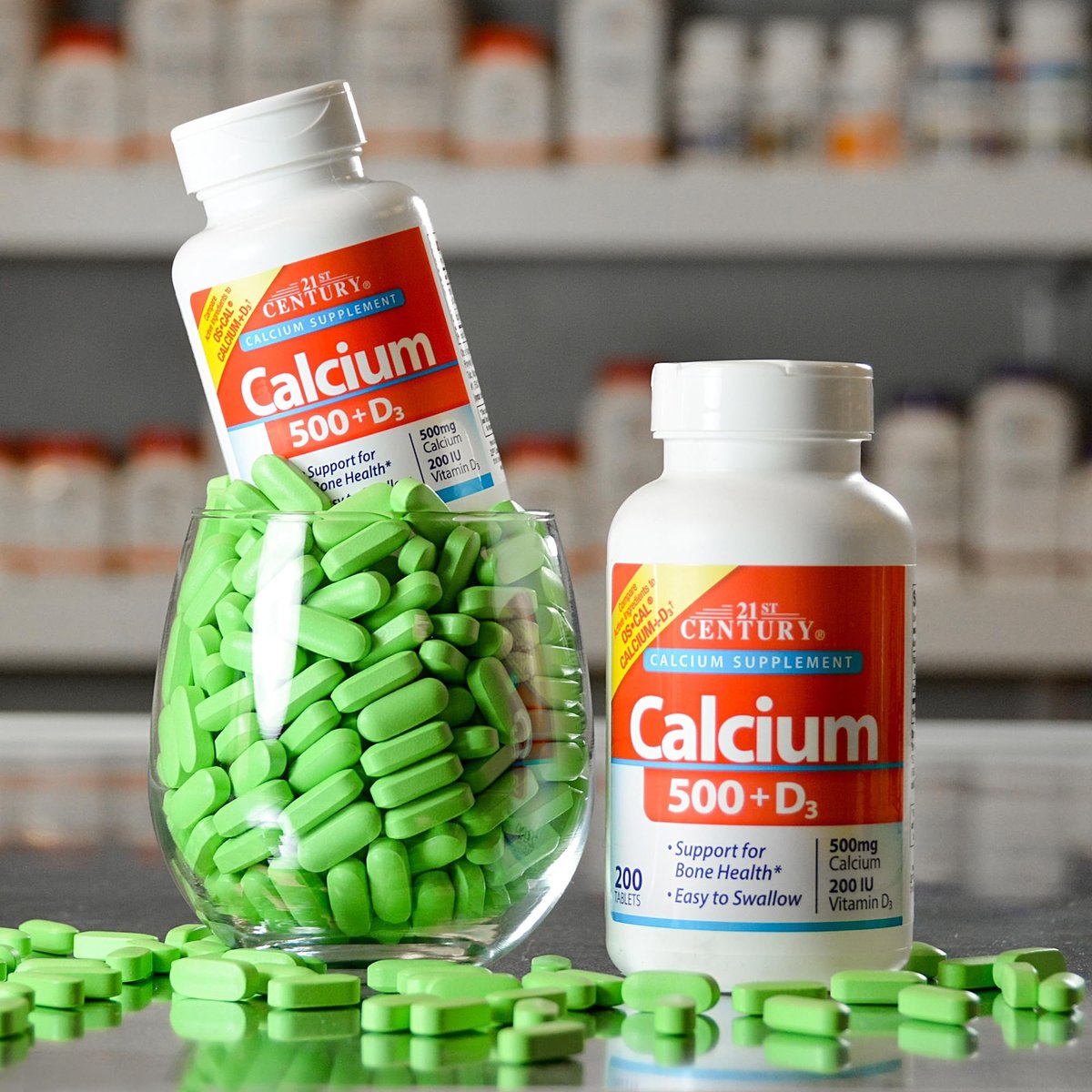 21st Century Calcium 500 mg Plus D3 Tabletten, 400 Stück
