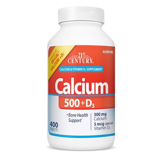 21st Century Calcium 500 mg Plus D3 Tabletten, 400 Stück