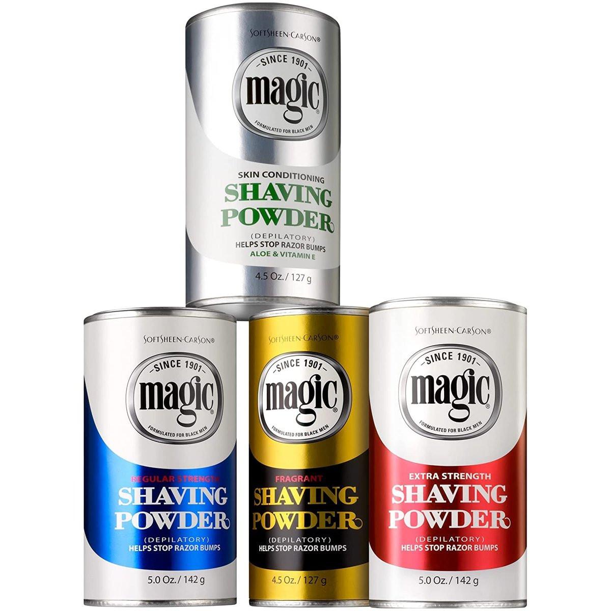Magic Skin Conditioning Shaving Powder 4.5 oz (4er-Pack) – Sanfte Rasur für empfindliche Haut