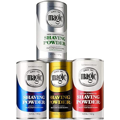 Magic Skin Conditioning Shaving Powder 4.5 oz (4er-Pack) – Sanfte Rasur für empfindliche Haut