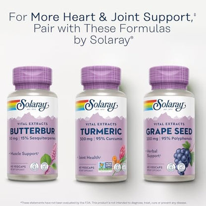 SOLARAY Kurkuma 300 mg - Extrakt mit 95% Curcumin - Gelenkunterstützung für Beweglichkeit und Wohlbefinden - Vegan, Glutenfrei, 60-Tage-Garantie, 60 Portionen