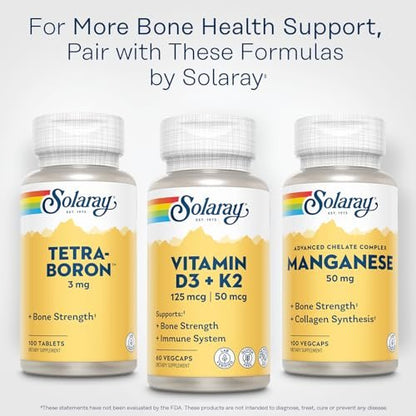 SOLARAY Vitamin D3 K2 Kapseln – 60 vegane Kapseln für Knochenstärke, Kalziumaufnahme und Immunsystem-Unterstützung – ohne Soja