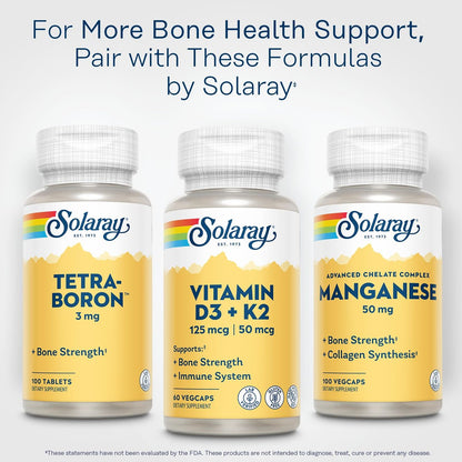SOLARAY Vitamin D3 K2 Kapseln – 60 vegane Kapseln für Knochenstärke, Kalziumaufnahme und Immunsystem-Unterstützung – ohne Soja
