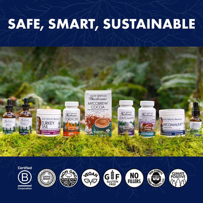 Host Defense MyCommunity Kapseln - 17 Pilzsorten Mischung zur Immununterstützung - Pflanzliches Nahrungsergänzungsmittel mit Löwenmähne, Reishi, Chaga, Cordyceps, Truthahnschwanz & mehr - 30 Kapseln (15 Portionen)