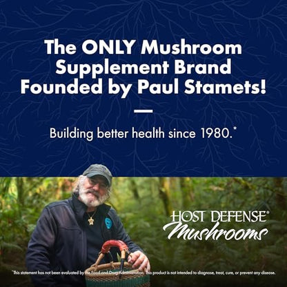 Host Defense MyCommunity Kapseln - 17 Pilzsorten Mischung zur Immununterstützung - Pflanzliches Nahrungsergänzungsmittel mit Löwenmähne, Reishi, Chaga, Cordyceps, Truthahnschwanz & mehr - 30 Kapseln (15 Portionen)