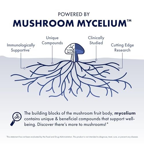 Host Defense MyCommunity Kapseln - 17 Pilzsorten Mischung zur Immununterstützung - Pflanzliches Nahrungsergänzungsmittel mit Löwenmähne, Reishi, Chaga, Cordyceps, Truthahnschwanz & mehr - 30 Kapseln (15 Portionen)