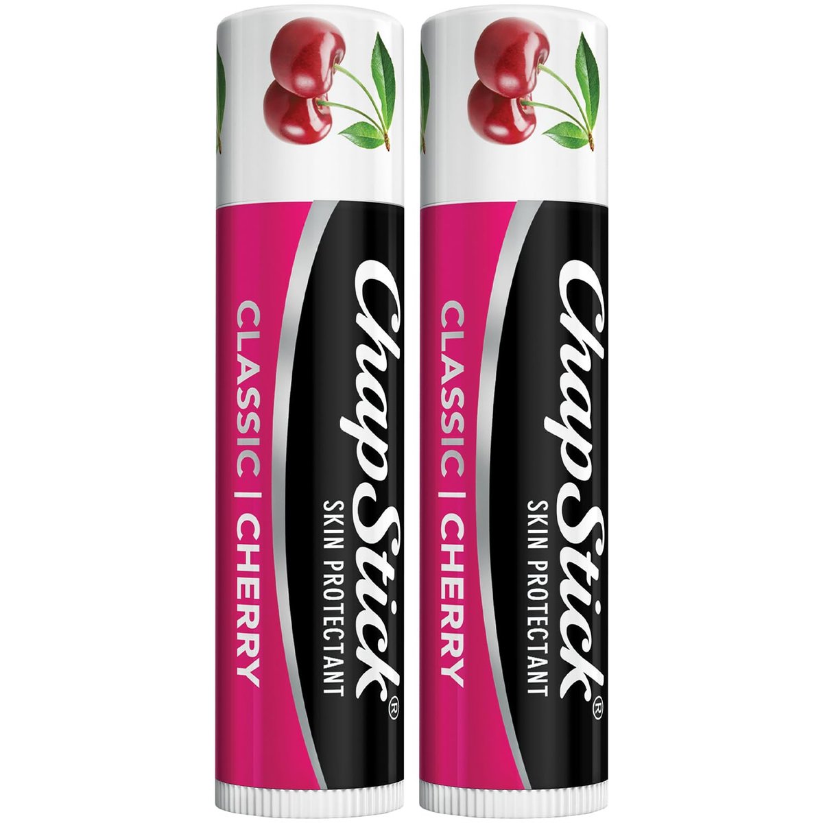 ChapStick Classic Cherry Lip Balm 2er-Pack – Fruchtiger & süßer Lippenpflegestift für trockene Lippen, 0,15 Oz pro Stück