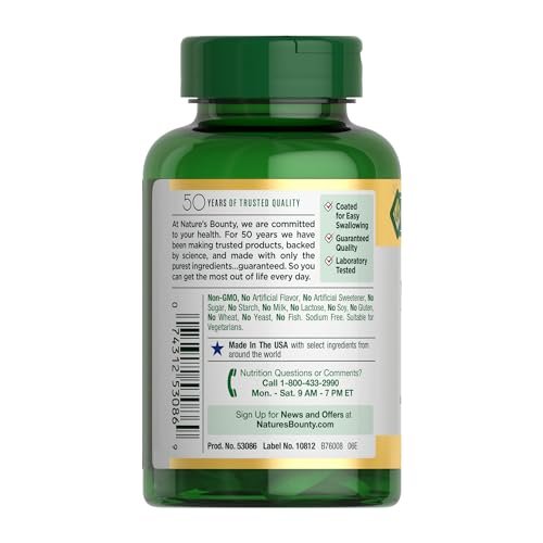 Nature's Bounty Magnesium 500 mg, 100 Tabletten – Mineralstoff für Knochen- und Muskelgesundheit