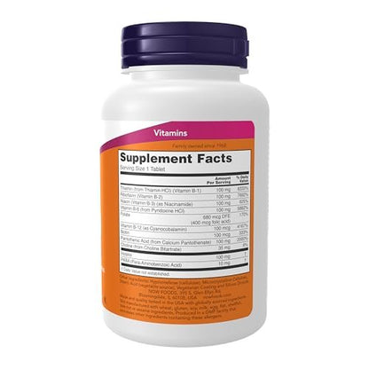 NOW Foods Vitamin B-100, Depot-Tabletten, Energieproduktion*, Nervensystem*, 100 Tabletten