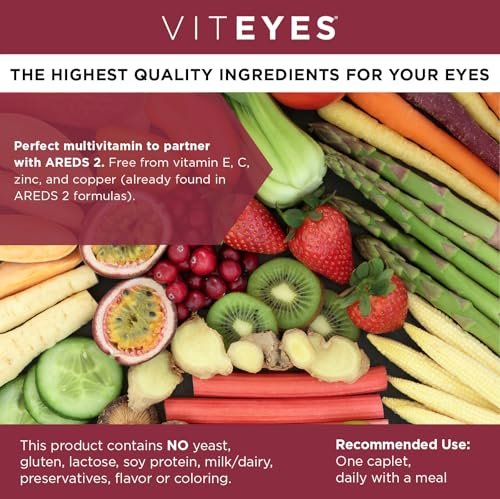 Viteyes Classic AREDS 2 Begleit-Multivitamin-Präparat, umfassende Multivitamin-Formel für AREDS 2 Anwender, 90 Kapseln
