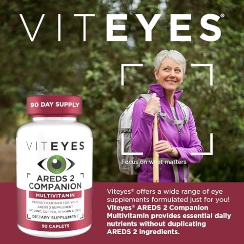 Viteyes Classic AREDS 2 Begleit-Multivitamin-Präparat, umfassende Multivitamin-Formel für AREDS 2 Anwender, 90 Kapseln