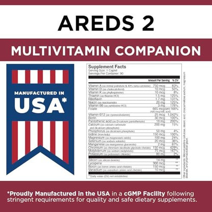 Viteyes Classic AREDS 2 Begleit-Multivitamin-Präparat, umfassende Multivitamin-Formel für AREDS 2 Anwender, 90 Kapseln