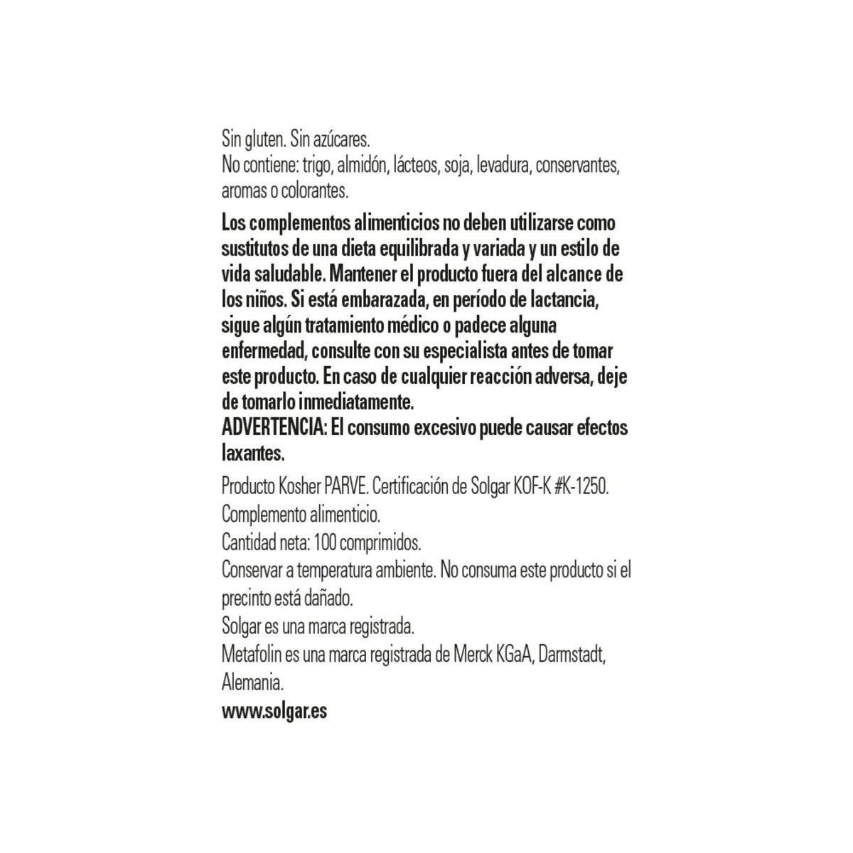 Solgar Folat 666 µg DFE (Metafolin 400 µg) – 100 Tabletten