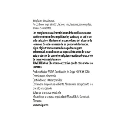 Solgar Folat 666 µg DFE (Metafolin 400 µg) – 100 Tabletten