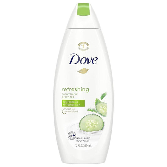 Dove Body Wash Go Fresh Gurke & Grüner Tee 12 Fl Oz (354 ml) 3er-Pack