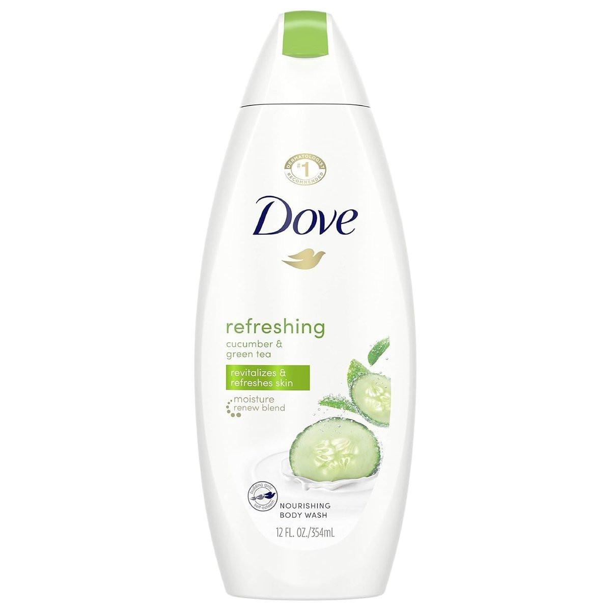 Dove Body Wash Go Fresh Gurke & Grüner Tee 12 Fl Oz (354 ml) 3er-Pack