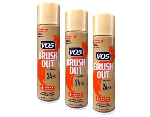 VO5 Brush Out Level 4 Haarspray Aerosol 8,5 Unzen (3er-Pack) – Starker Halt, leicht auszubürsten