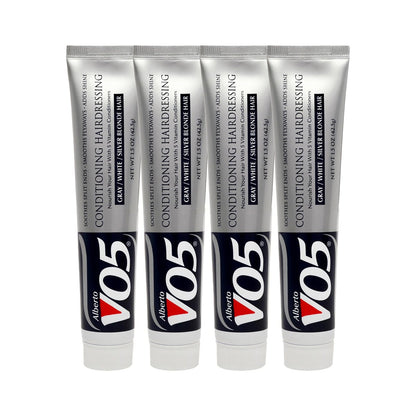 Alberto VO5 Conditioning Hairdressing - Grau, Weiß, Silber, Blond - Conditioner glättet Frizz und verbessert die Farbintensität - 1,5 oz - Packung mit 4