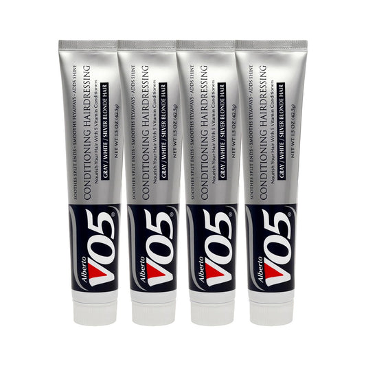 Alberto VO5 Conditioning Hairdressing - Grau, Weiß, Silber, Blond - Conditioner glättet Frizz und verbessert die Farbintensität - 1,5 oz - Packung mit 4