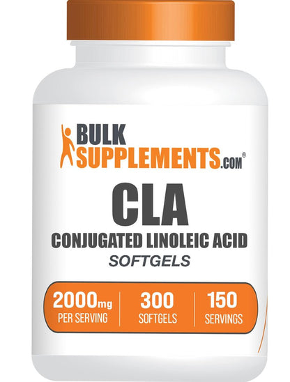 BulkSupplements.com CLA 2000mg Weichkapseln – konjugierte Linolsäure, 300 Kapseln, 150-Tage-Vorrat
