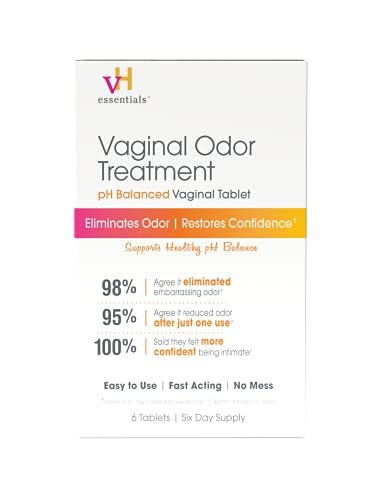 vH essentials Vaginalgeruch Behandlung - pH-ausgeglichene Vaginalzäpfchen - 6 Tabletten mit Applikator