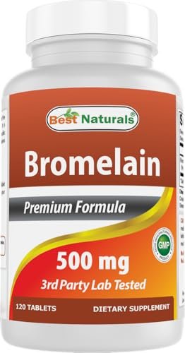 Best Naturals Bromelain 500 mg, 120 Tabletten – Verdauungsenzyme für eine gesunde Verdauung, Gelenkgesundheit und Nährstoffaufnahme