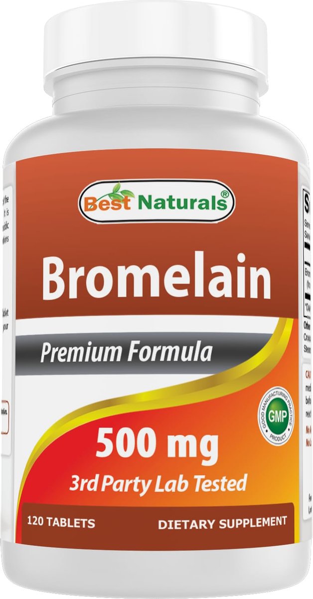 Best Naturals Bromelain 500 mg, 120 Tabletten – Verdauungsenzyme für eine gesunde Verdauung, Gelenkgesundheit und Nährstoffaufnahme