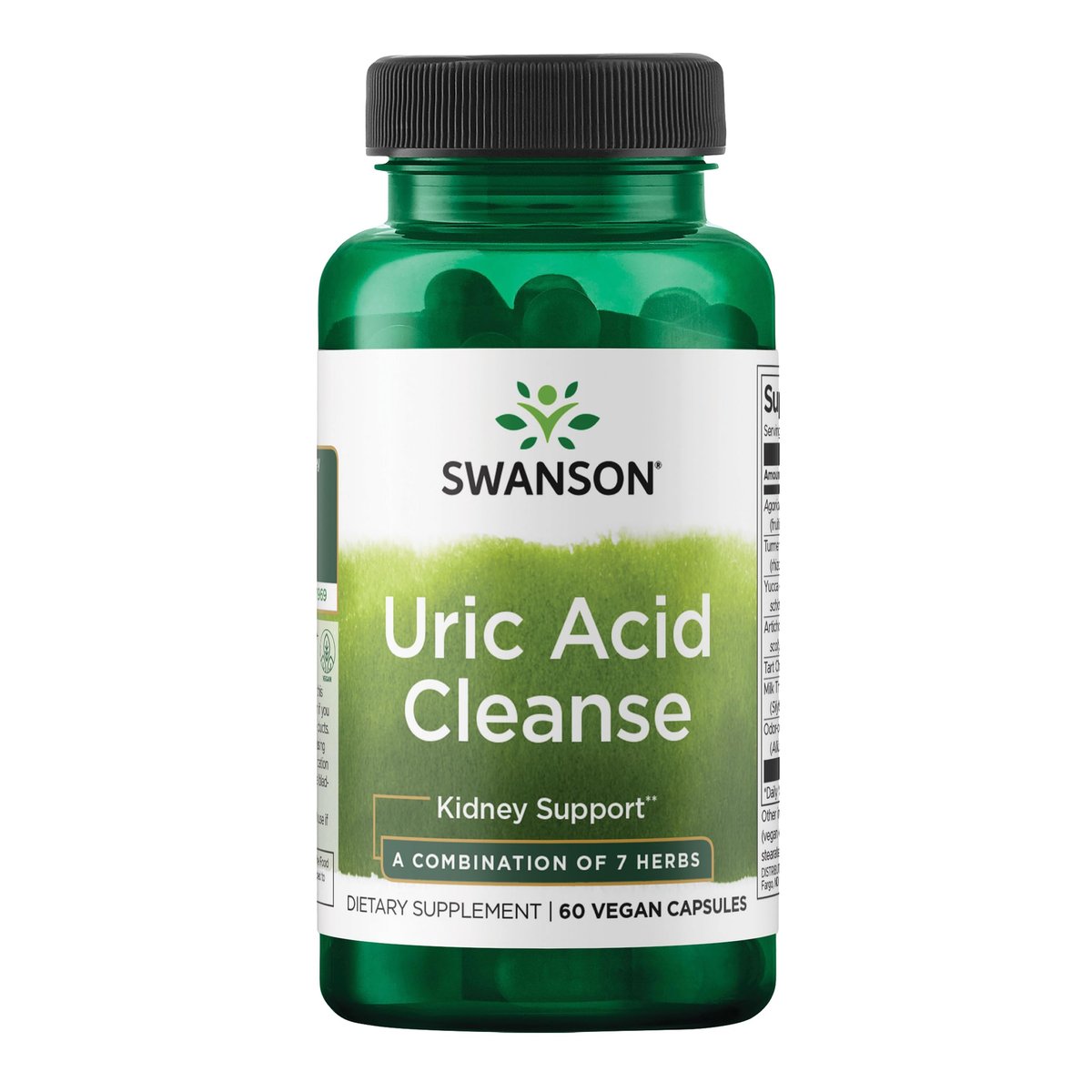 Swanson Uric Acid Cleanse – Natürliche Unterstützung für die Nieren mit 7 Kräutern (60 Veggie-Kapseln)