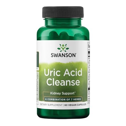 Swanson Uric Acid Cleanse – Natürliche Unterstützung für die Nieren mit 7 Kräutern (60 Veggie-Kapseln)