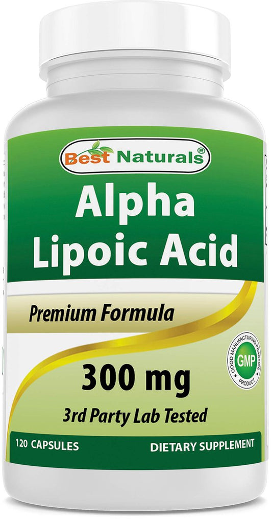Best Naturals Alpha-Liponsäure 300 mg – 120 Kapseln, Hochdosiertes Antioxidans
