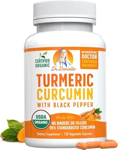 Bio-Turmeric Curcumin mit Schwarzem Pfeffer Extrakt 2000mg – Hochabsorbierendes Ultra-Potentes Nahrungsergänzungsmittel – 95% Curcuminoide – Vegan, Nicht-GVO – 120 Kapseln