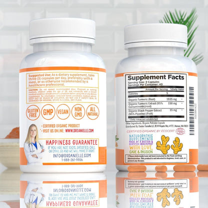 Bio-Turmeric Curcumin mit Schwarzem Pfeffer Extrakt 2000mg – Hochabsorbierendes Ultra-Potentes Nahrungsergänzungsmittel – 95% Curcuminoide – Vegan, Nicht-GVO – 120 Kapseln