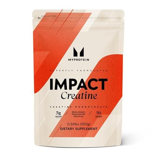 Myprotein Kreatin Monohydrat Pulver, 50 Portionen (0,55 Pfund) Reines Ungeschmacktes Kreatinpulver, Pre/Post-Workout Supplement für alle Sportarten & Übungen