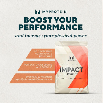 Myprotein Kreatin Monohydrat Pulver, 50 Portionen (0,55 Pfund) Reines Ungeschmacktes Kreatinpulver, Pre/Post-Workout Supplement für alle Sportarten & Übungen