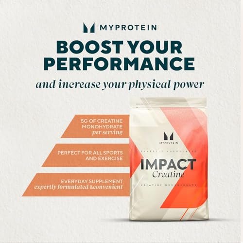 Myprotein Kreatin Monohydrat Pulver, 50 Portionen (0,55 Pfund) Reines Ungeschmacktes Kreatinpulver, Pre/Post-Workout Supplement für alle Sportarten & Übungen