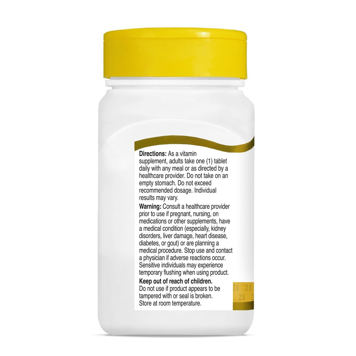 21st Century Niacin 500 mg Retardtabletten, Vitamin B3 für Energie, Herz und Nervensystem, 100 Tabletten, Nicht-GVO, vegan
