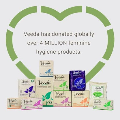 Veeda 100% Naturale Baumwolltampons – Super Saugfähigkeit mit Auslaufschutz – Kompakter BPA-freier Applikator – Ungeduftet & chlorfrei – 48 Stück