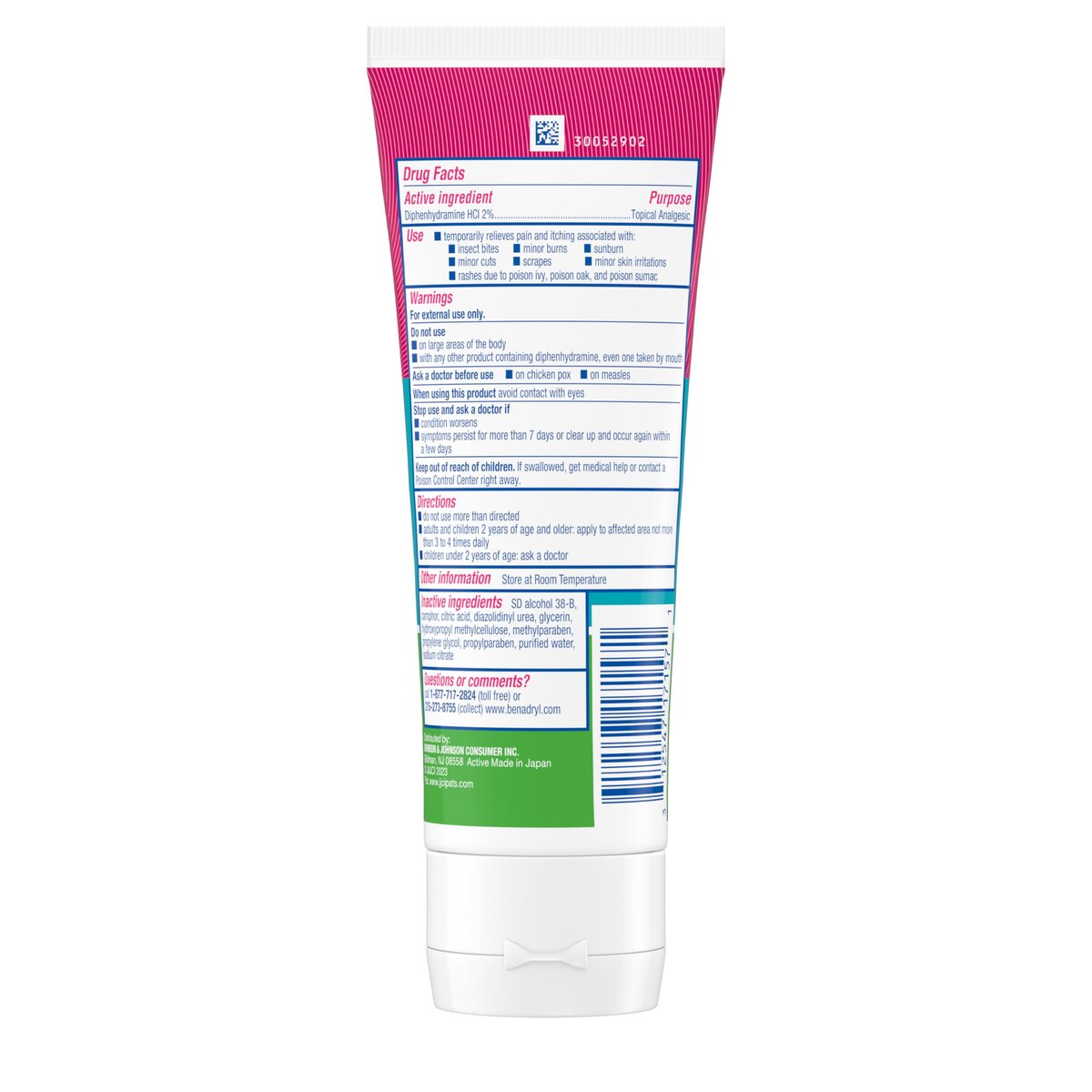 Benadryl Original Stärke Anti-Juckreiz Creme, Insektenstich Linderung, Diphenhydramin HCl topisches Analgetikum & Zinkacetat Hautschutz, Ideal für Campingausflüge, 1 oz, 2er-Pack