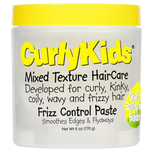 CurlyKids Anti-Frizz Styling Paste für lockiges, krauses und gemischtes Haar – Glättet Kanten, bändigt Fliegenhaare, maximale Feuchtigkeit, kein klebriger Rückstand – 6 oz