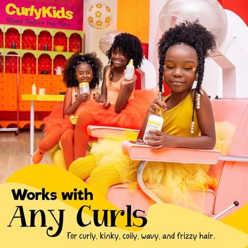 CurlyKids Anti-Frizz Styling Paste für lockiges, krauses und gemischtes Haar – Glättet Kanten, bändigt Fliegenhaare, maximale Feuchtigkeit, kein klebriger Rückstand – 6 oz