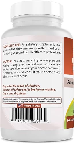 Best Naturals Chrompicolinat Tabletten, 200 mcg, 240 Stück – Hochdosiertes Chrom für den Stoffwechsel