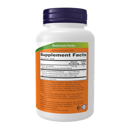 NOW Foods Garcinia Cambogia 1.000 mg – 120 Tabletten zur Unterstützung des Stoffwechsels und Gewichtsmanagements