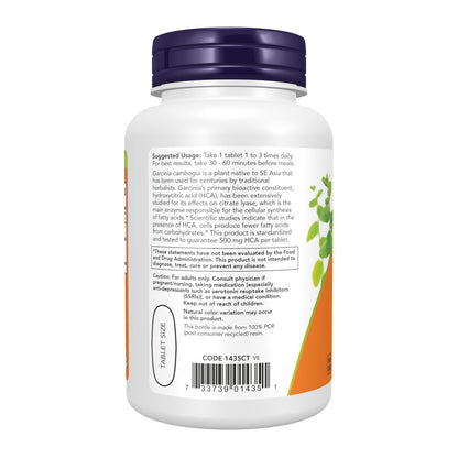 NOW Foods Garcinia Cambogia 1.000 mg – 120 Tabletten zur Unterstützung des Stoffwechsels und Gewichtsmanagements